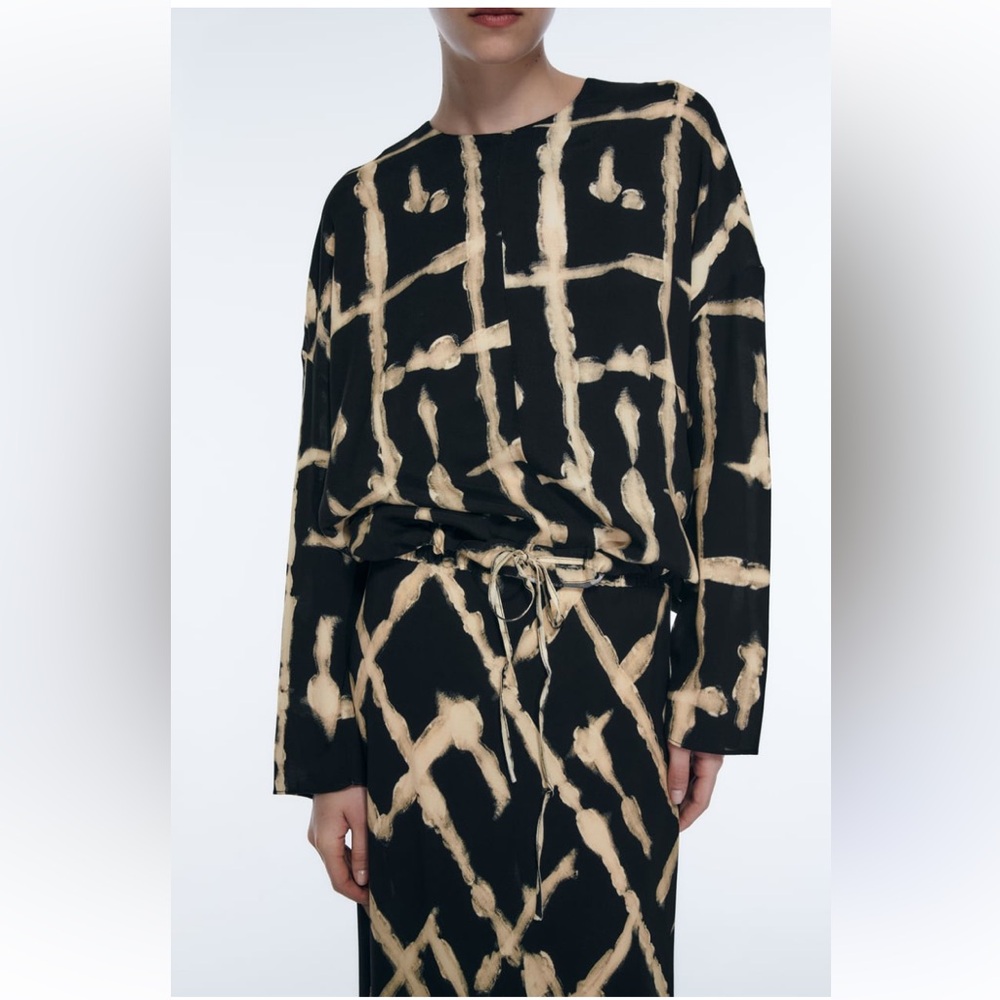 Zara Printed Top & Skirt Set